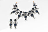 Victorian Blue Cabochon Pearl Necklace - The Pashm